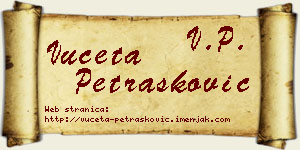 Vuceta Petrašković vizit kartica